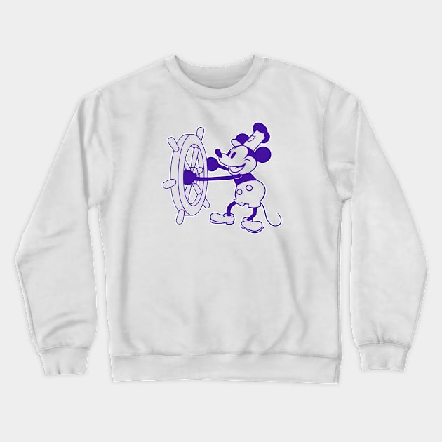 Steamboat Willie - groovy 60's tie dye Crewneck Sweatshirt by ROBZILLANYC